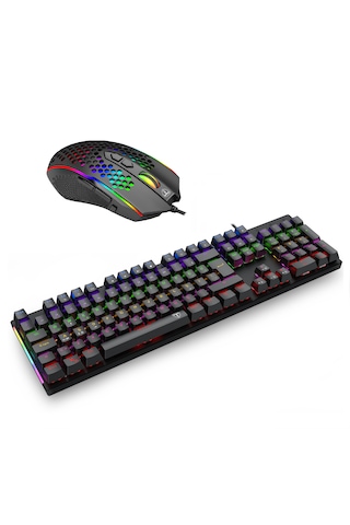 T-dagger Naxos T-tgk310-bl Türkçe Mekanik Oyuncu Klavyesi Ve T-dagger Imperial T-tgm310 Kablolu Gaming Mouse Optik
