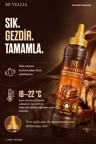 Sütlü Çikolata Sosu Waffle Krep Pankek 300 G