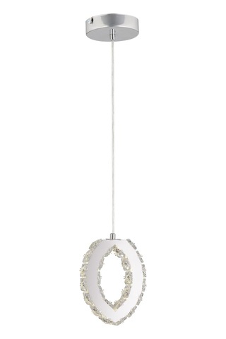 Wicker 40 Watt Tekli Krom Ledli 3 Renkli Sarkıt Kristalli Taşlı Modern Tasarım Led Kristal Salon Avize Çok Renkli
