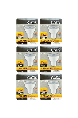 8w 50w 3000k Sarı Işık Gu10 Duylu Led Spot Ampul, 6 Adet Diğer