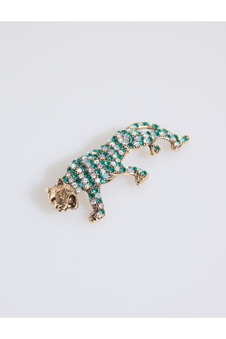Jimmy Key Jimmy Key Karışık Leopar Figürlü Broş 6sw355526999 Çok Renkli