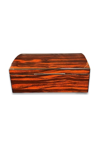 Lubinski İtaly Bombeli Humidor Puro Kutusu Maun 100's