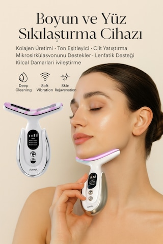 Yüz Ve Boyun Kırşıklık Giderici/yüz Masaj/cihazı Gıdık, Sarkma, Taşınabilir