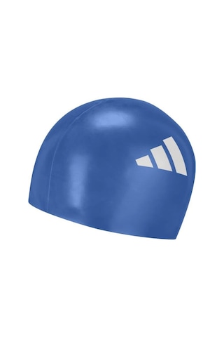 Adidas 3-stripes Swim Cap Kids - Royal Blue/white Çocuk Bonesi Ia8304 Mavi
