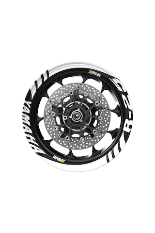 Yamaha R25 Geniş Jant Şeridi Beyaz