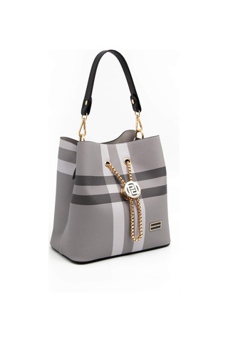 Silver Polo Kadın El Çantası 967 Mk84 45530 Gri Mat Siyah 45530 Gri Mat Siyah Çok Renkli