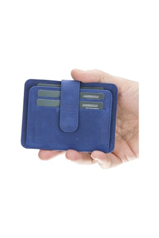 Toyigoo Toyigoo Çok Bölmeli Slim Deri Kartlık Blw019 G21 Saks Mavi