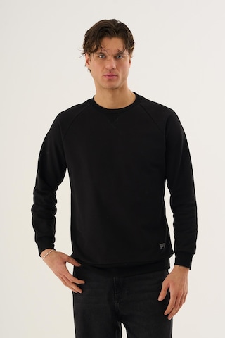 Alexander Gardi Bisiklet Yaka Basic Sweatshirt Siyah