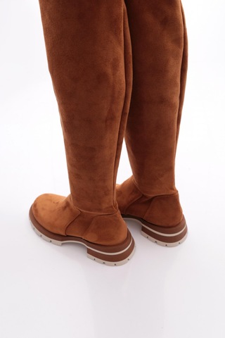 Dgn 4006 Kadin Knee High Çizme TABA SÜET