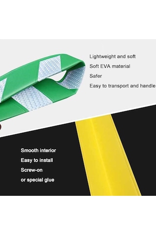 Garaj Duvarı Koruyucu Duvar Köşe Koruma Otoparklar İçin, 0,6 Cm Kalınlığında Sütun, Yansıtıcı 5 Adet