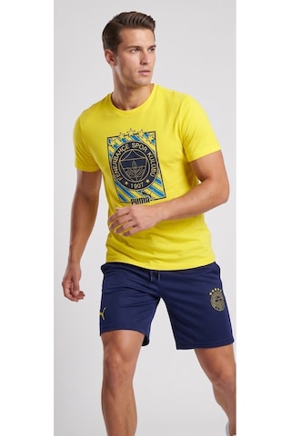 Fenerium Fenerbahçe Lisanslı Yetişkin T-hirt + Şort Takımı Sarı - Lacivert