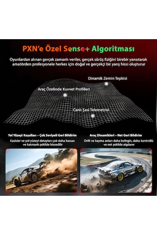Pxn Vd6 Direct Drive Sim Racing Seti 6nm Direct Drive Servo Motor, W Ds R2 Direksiyon, Hall Effect 2 Pedal, Masa Kelepçesi Pc Windows 7 11