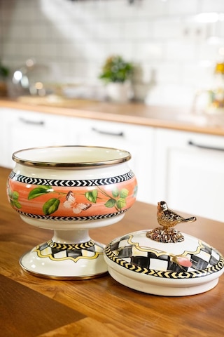 Emaye Ayaklı Şekerlik Paradise