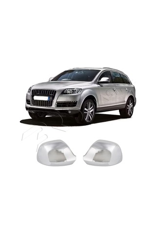 Audi Q7 Uyumlu 2010-2015 Ayna Kapağı 2 Parça Abs Krom Kaplama