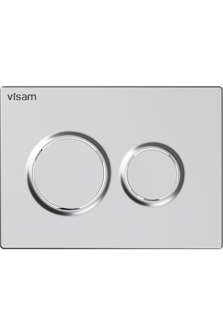 VİSAM OLİMPOS İKİ KADEMELİ PARLAK KROM KUMANDA PANELİ Beyaz