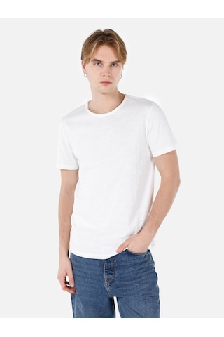 Colin's Colins Regular Fit Bisiklet Yaka Beyaz Erkek Kısa Kol Tişört Cl1058580 Beyaz