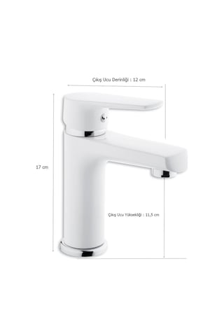 Tema Zenn Banyo Lavabo Bataryası Musluk Beyaz