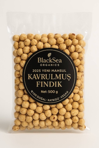 Blacksea Organics 2025 Yeni Mahsul Kavrulmuş Fındık 500 G Doğal Ve Katkısız Rize Fındığı 500 G