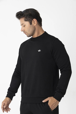 Crozwise Üç İplik Sıfır Yaka Siyah Erkek Sweat 6053 SiYAH