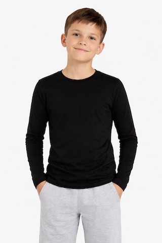Wear Vexel Erkek Çocuk Basic Uzun Kollu Tişört Okul Günlük Rahat T-shirt - Siyah Çok Renkli
