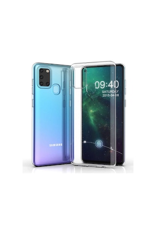 Kilifone - Galaxy A21s Uyumlu - Kılıf Şeffaf Soft Slim Fitt Süper Silikon Kapak - Şeffaf