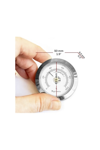 Analog Higrometre Nem Ölçer Humidor Puro Kutusu için Metal Çerçev N11.1834
