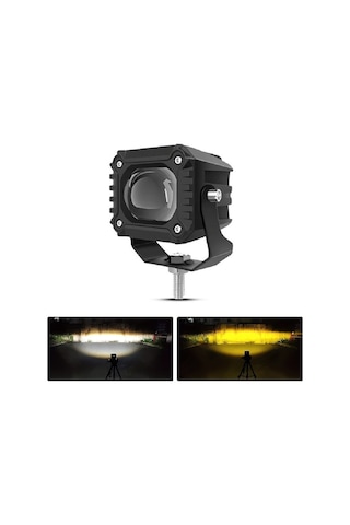 3'' Beyaz Sarı Led Spot Off Road, Motosiklet Sis Farı Çalışma Lambası 12-24v 20w