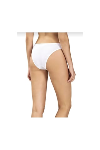 Jiber 655 Kadın Likralı Pamuklu Bikini Külot 12 Adet Beyaz
