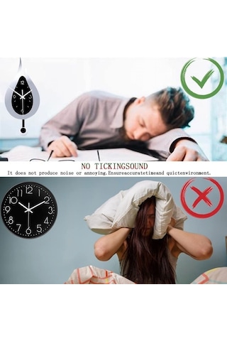 Sessiz Duvar Saatleri - 20.4 Su Damlası Tasarımlı Akrilik Salıncaklı Saat Mutfak Ofisi İçin B Diğer