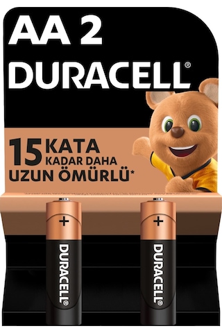 Duracell LR6/MN1500 Kartela AA Kalem Pil 2'li
