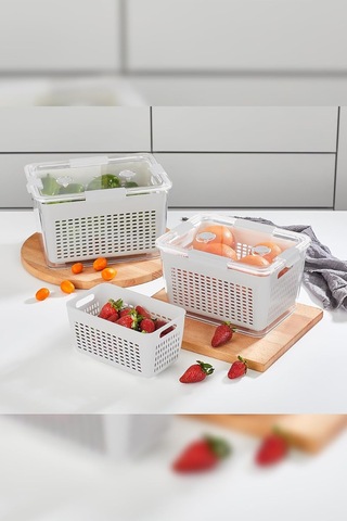 Selka Home - Lavin 7 Litre Açık Gri Saklama Kabı Sku: Smg8690010217288