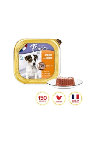 Plaisir Tavuklu Etli Pate Konserve Yavru Köpek Maması 150 G