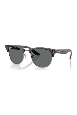 Ray-Ban Rb 0504s 670781 54 Clubmaster Reverse Polarize Unisex Kare Şeffaf Füme Kemik Güneş Gözlüğü Füme