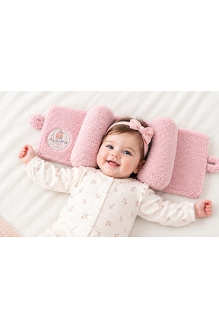 Ortapedik Bebe Yastığı Açık Pembe