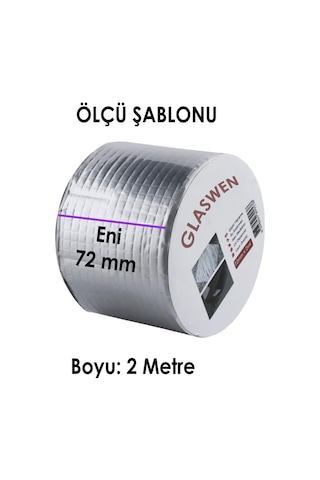 4 Adet Çatı İzolasyon Bandı 72 Mm X 2 Mt Su Sızdırmazlık Geçirmez Yalıtım Çamur Boru Sakız Tamir Bant