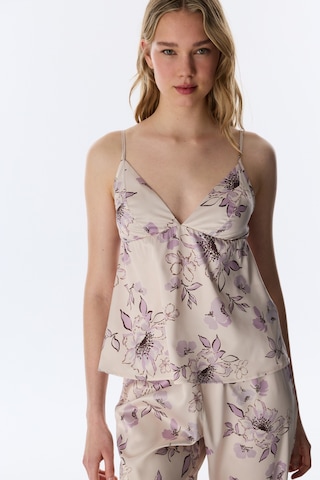 Penti Pastel Bej Petal Saten Atlet Pijama Üstü