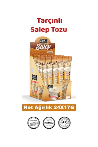 Aladeep Tarçınlı Salep Tozu Hazır Tek İçimlik Kış İçeceği 24 x 17 G