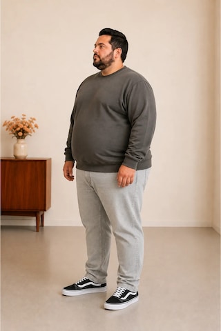 Sngl Tekstil Erkek Büyük Beden Oversize 3 İplik Uzun Kollu Sweatshirt 3xl-4xl-5xl-6xl-7xl-8xl-9xl Yeşil