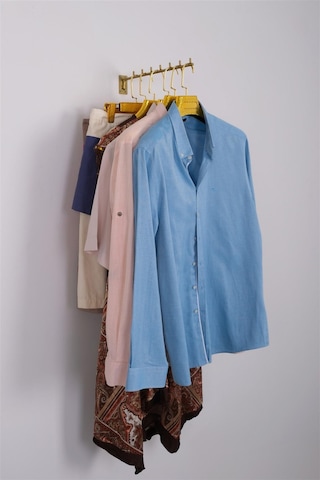 Duvara Monte Düz Gold 8'lik Telden Tekstil Askısı Baston Renkli