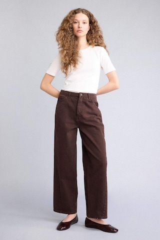 Defacto Baggy Fıt Normal Bel Gabardin Pantolon G9893ax26spbn473 Kahve-bn473
