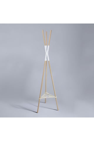 Dzgn Home Ayaklı Demonte Ahşap Elbise Askısı Portmanto Antre Ahşap