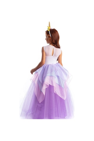 Tameris Kostüm Unicorn Elbise Lila Organze Katlı