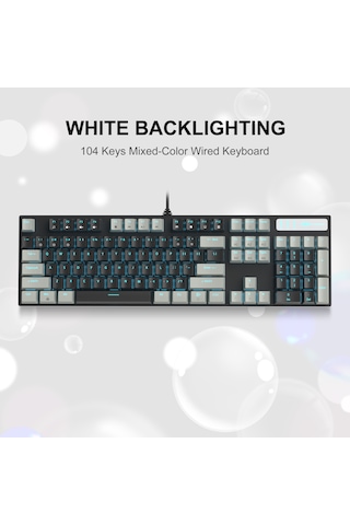 Magegee Mk-storm 104 Tuş Red Switch Kablolu Türkçe Q Gri-siyah Gaming Klavye