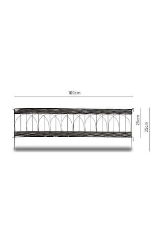 Bordür Kenar Pvc Rattan 100x25/35cm Kahverengi