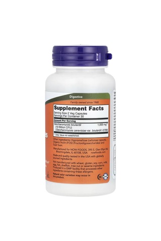 Now Foods, Saccharomyces Boulardii, Probiotic Probiyotik 60 Kapsül