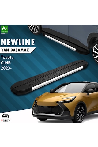 S-dizayn Toyota C-hr 2 Newline Krom Yan Basamak 173 Cm 2023 Üzeri A+ Kalite