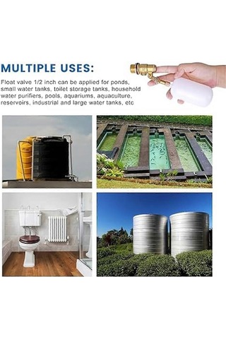 1/2 İnç Şamandıra Vanası, Gölet Şamandıra Vanası İçin Su Şamandıra Vanası Kapatma Otomatik Doldurma, Hayvancılık Tankları İçin