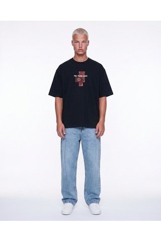Respire Erkek Ffb Patch Oversize T-shirt Siyah