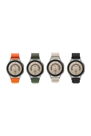Galaxy Watch 42mm Uyumlu Krd-74 20mm Hasır Zore Kordon-turuncu