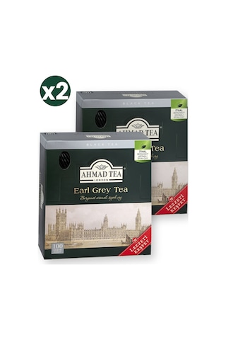 Ahmad Tea Earl Grey Bardak Poşet Çay 100'lü 200 G 2'li Ekonomik Paket Toplam 200 Bardak Poşet